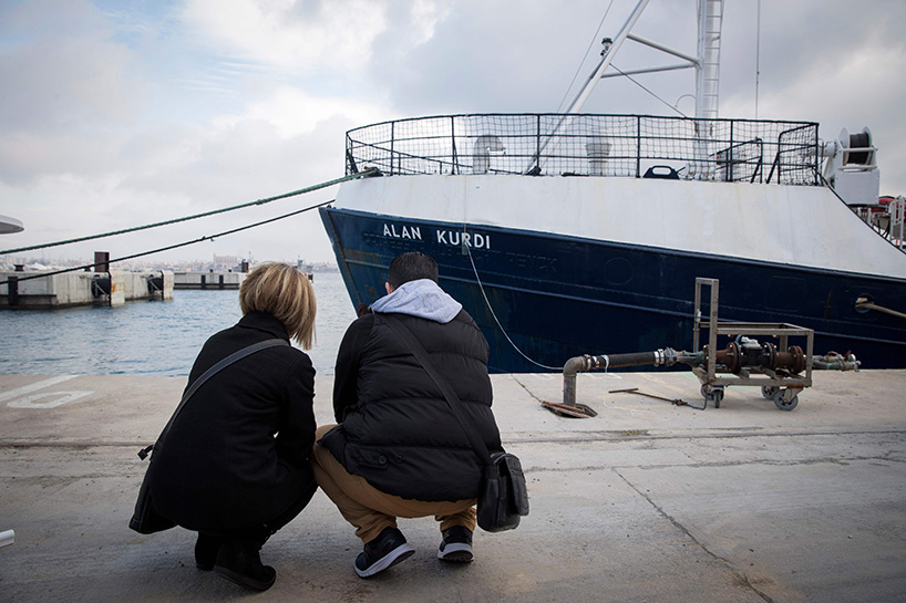 German migrant rescue ship renamed after Syrian Kurdish toddler Alan Kurdi. (Photo: AFP/Jaime Reina)